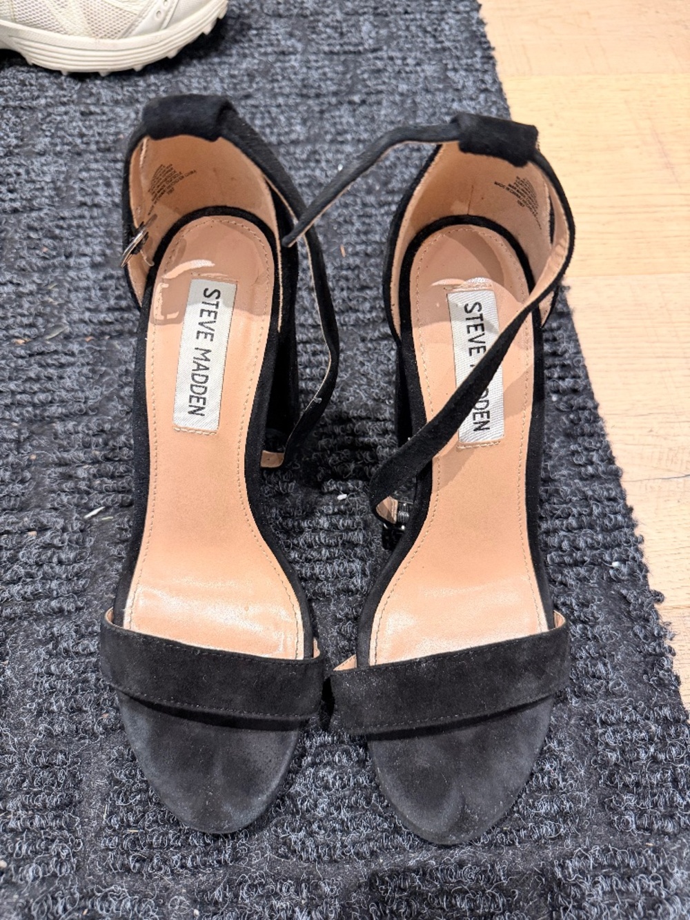 Steve Madden - Suede, Black Heels (Size 6.5)